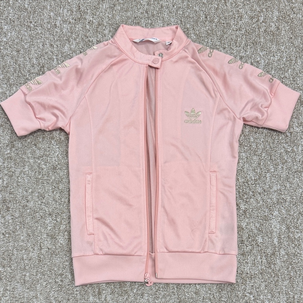 Adidas Light Pink Short Sleeve Jacket